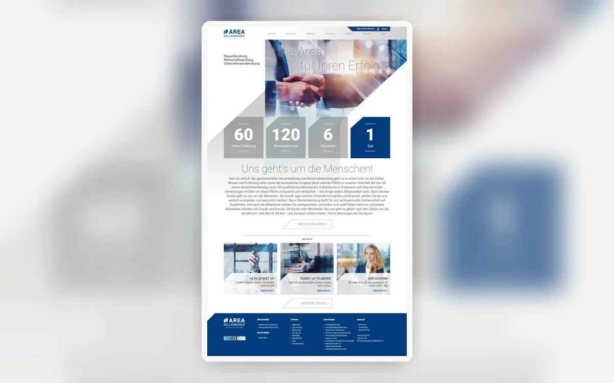 WordPress and Bricks Builder website built from InDesign