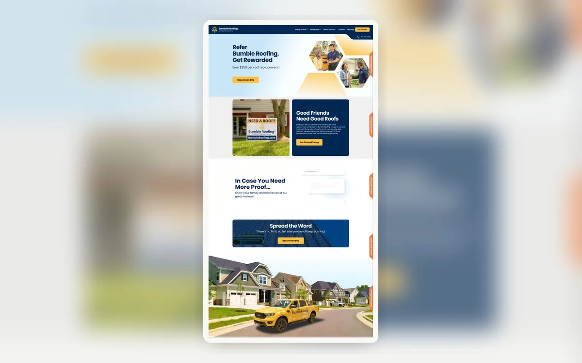 WordPress multisite template for a US roofing company